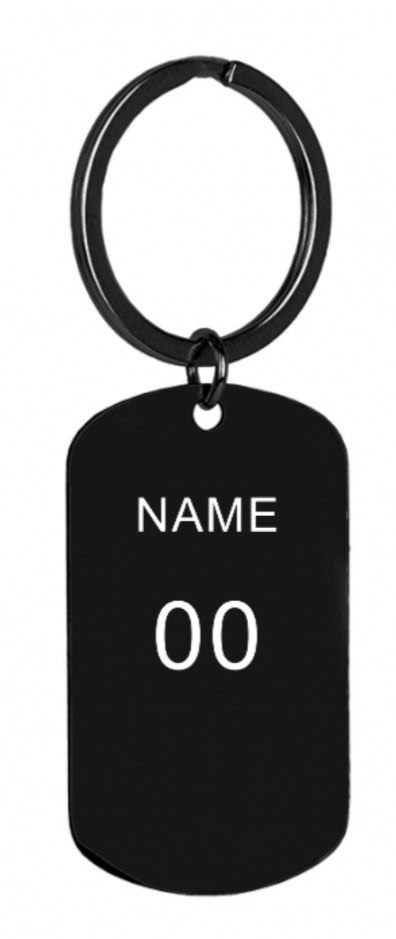 Keychain HOH logo, player name & number