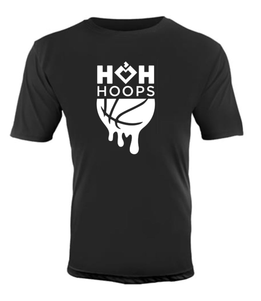 Short Sleeve Dry-Fit Black with White HOH Logo